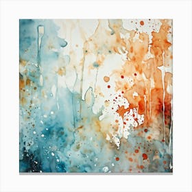 Artistic Grunge Pattern Stands Out In A Retro Watercolor Paint Stained Hues Merging And Contrasting (3) Canvas Print