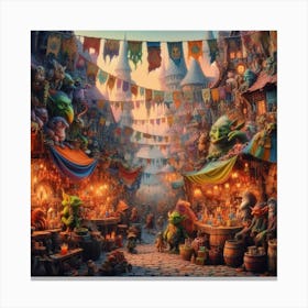 Harry Potter's Market paintings art print Canvas Print