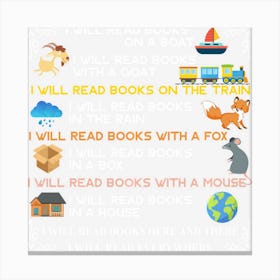 I Will Read Books On A Boat & Everywhere Reading Canvas Print