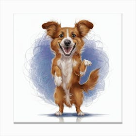 Dog With Paws Up Canvas Print
