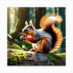 Squirrel In The Forest 407 Canvas Print