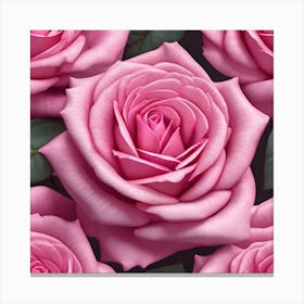 Pink Roses 4 Canvas Print