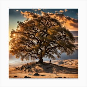 Tree In The Desert 1 Canvas Print