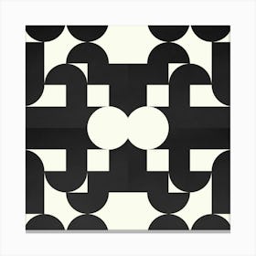 Abstract Black And White Pattern Canvas Print