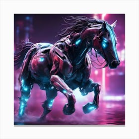 Futuristic Cyber Horse Canvas Print