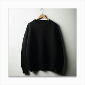 Black Sweater Hanging On A Hanger 1 Canvas Print