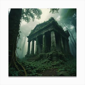 Ruins In The Forest Canvas Print