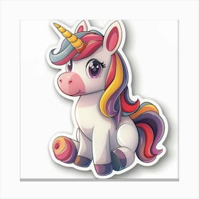 Unicorn Sticker 68 Canvas Print