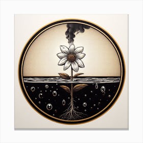 Flower In The Oil Canvas Print