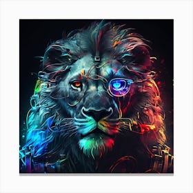 Futuristic Lion Canvas Print