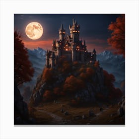 moonlit Castle Canvas Print