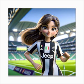 Juventus Girl Canvas Print