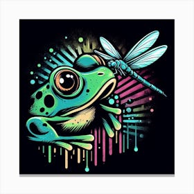 Frog Street Art 7 Canvas Print