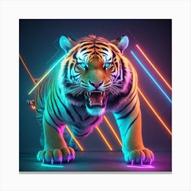 Neon Tiger Canvas Print