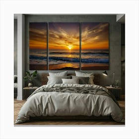 Sunset At The Beach 2 Canvas Print