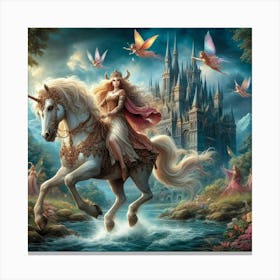 Lady Godiva on a Unicorn 6 Canvas Print