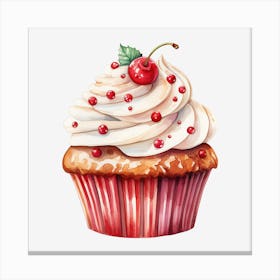Cupcake With Cherry 9 Canvas Print