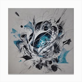 A Drawing Of A Beautiful Abstract Shape 1 Canvas Print