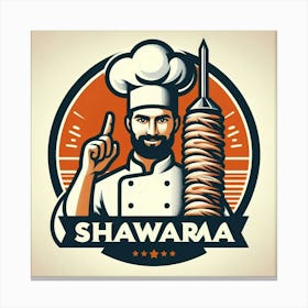 Shawarma Logo Canvas Print