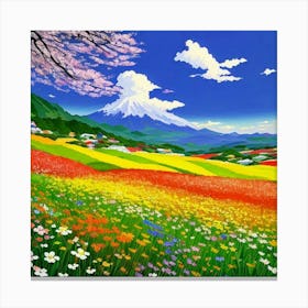 Giant Mt Fuji in Japan Canvas Print