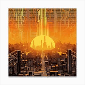 Futuristic Cityscape 1 Canvas Print