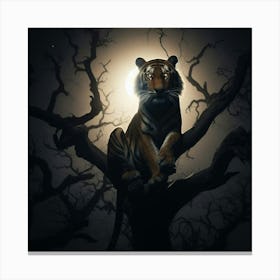 Tiger In The Tree 4 Canvas Print