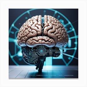 Artificial Intelligence Brain 11 Canvas Print