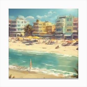 Beach Scene 2 Canvas Print