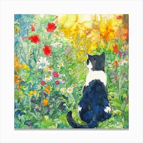 Cat moment of contemplation Canvas Print