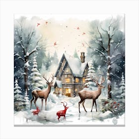 Snowy Surprises Soiree Canvas Print