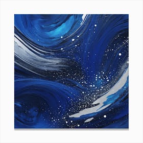 Blue Swirls Abstrac Canvas Print