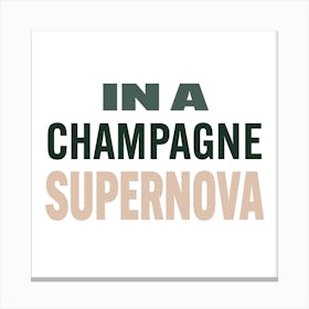 Champagne Supernova 3 Square Canvas Print