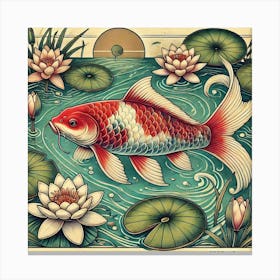 Tattoo Koi Fish 3 Canvas Print