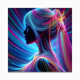 Colorful woman 5 Canvas Print