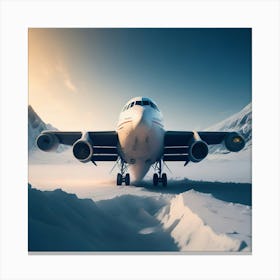 Airplane On Snow (76) Canvas Print