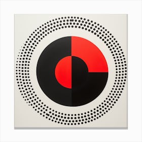 Abstract Geometry - Circles and Dots Canvas Print