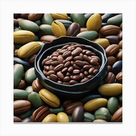 Coffee Beans In A Bowl 4 Canvas Print