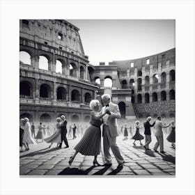 Dancers In Rome Canvas Print