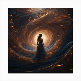 Majestic painting, line art, futuristic Canvas Print