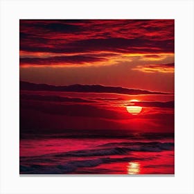 Red Sunset Canvas Print