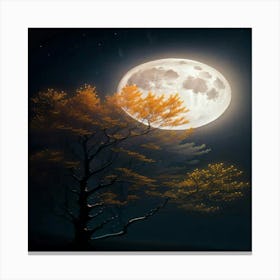 Full Moon In The Sky 4 Canvas Print