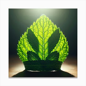 Mint Leaf Crown Canvas Print