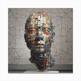 Sculpture Of A Head Canvas Print