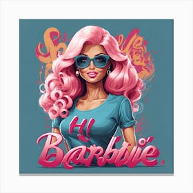 Hi Barbie Canvas Print