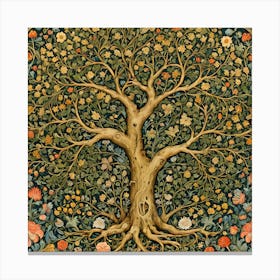 william morris Style Tree Of Life Canvas Print