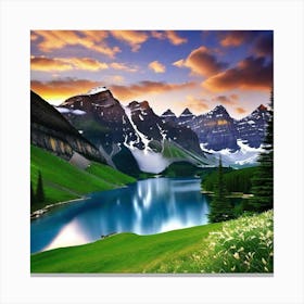 Sunrise In The Mountains 20 Canvas Print
