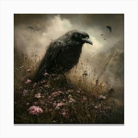 Crow Art Canvas Print