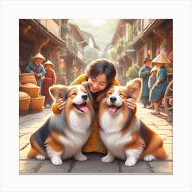 Two Dogs Canvas Print