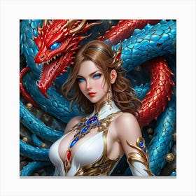 Dragon Girl jhg Canvas Print
