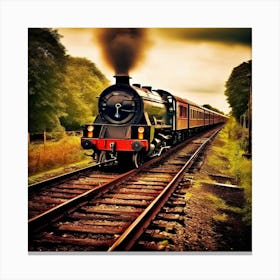 Transportation Railway Transport Rail Track Chemin De Fer Train Britain Signal Yellow Red (1) Canvas Print